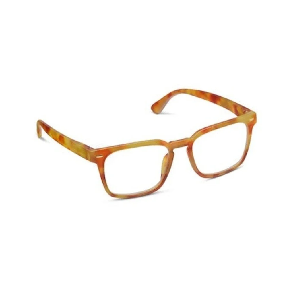 New Amber Tortoise Peepers Blue Light Blocking Reading Glasses +1.75